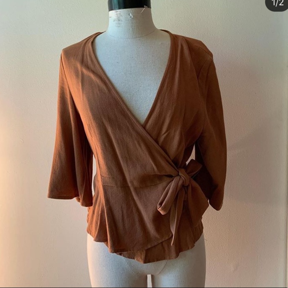 francesca’s wrap shirt